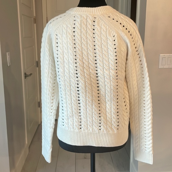 Derek Lam 10 Crosby Ivory Cable Knit Sweater Lace-Up XS NWT” - Picture 6 of 11